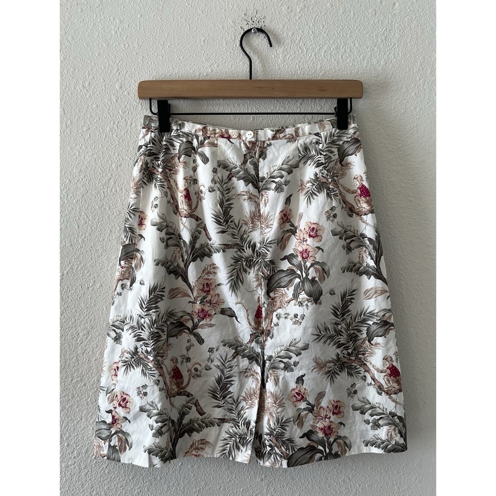 Vintage Talbots Skirt Size 4 Monkeys Jungle Lined Cotton USA MADE A Line Cute - Picture 6 of 15